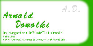 arnold domolki business card