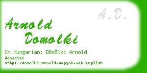 arnold domolki business card